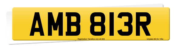 Registration number AMB 813R